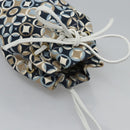 CELINE Shoulder Bag Canvas Blue Beige white Auth EC472V-6