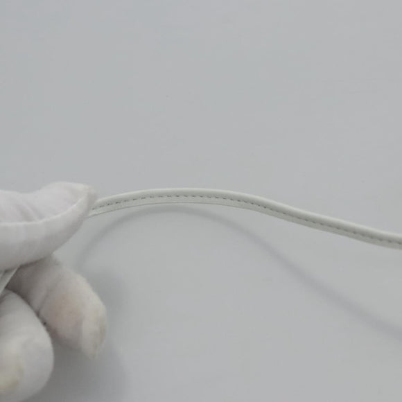 CELINE Shoulder Bag Canvas Blue Beige white Auth EC472V