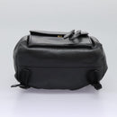CELINE Backpack Leather Black Gold Auth EC484-5