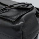 CELINE Backpack Leather Black Gold Auth EC484-17