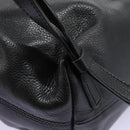 CELINE Backpack Leather Black Gold Auth EC484-18