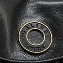 CELINE Backpack Leather Black Gold Auth EC484-20