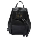 CELINE Backpack Leather Black Gold Auth EC484-13