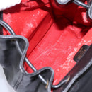 CELINE Backpack Leather Black Gold Auth EC484-10