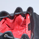 CELINE Backpack Leather Black Gold Auth EC484-25