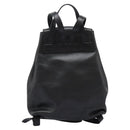 CELINE Backpack Leather Black Gold Auth EC484-2