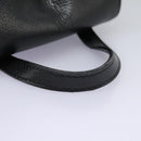 CELINE Backpack Leather Black Gold Auth EC484-7