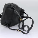 CELINE Backpack Leather Black Gold Auth EC484-8