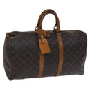 LOUIS VUITTON Monogram Keepall 45 Boston Bag M41428 LV Auth EC485-1