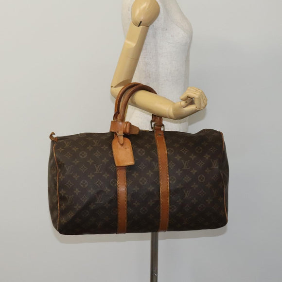 LOUIS VUITTON Monogram Keepall 45 Boston Bag M41428 LV Auth EC485