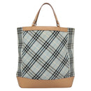 BURBERRY Nova Check Blue Label Hand Bag Canvas Blue Auth EC489-13