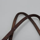 FENDI Zucca Canvas Hand Bag Brown Black Silver Auth EC490-10