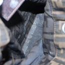 FENDI Zucca Canvas Hand Bag Brown Black Silver Auth EC490-11