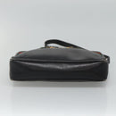 GUCCI Web Sherry Line Shoulder Bag Leather Black Red Green Auth EC493-10