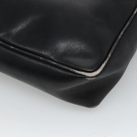 GUCCI Web Sherry Line Shoulder Bag Leather Black Red Green Auth EC493