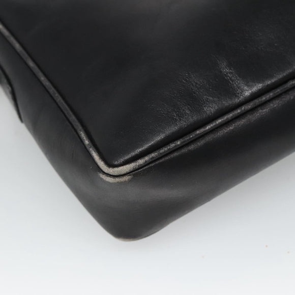 GUCCI Web Sherry Line Shoulder Bag Leather Black Red Green Auth EC493