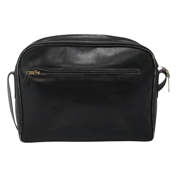 GUCCI Web Sherry Line Shoulder Bag Leather Black Red Green Auth EC493