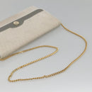 Christian Dior Honeycomb Canvas Chain Shoulder Bag PVC Leather White Auth EC494-7