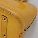 LOUIS VUITTON Monogram Vernis Alma PM Hand Bag Citrin M90101 LV Auth EC497-16