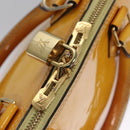 LOUIS VUITTON Monogram Vernis Alma PM Hand Bag Citrin M90101 LV Auth EC497-10