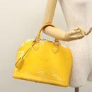 LOUIS VUITTON Monogram Vernis Alma PM Hand Bag Citrin M90101 LV Auth EC497-22