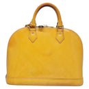 LOUIS VUITTON Monogram Vernis Alma PM Hand Bag Citrin M90101 LV Auth EC497-13