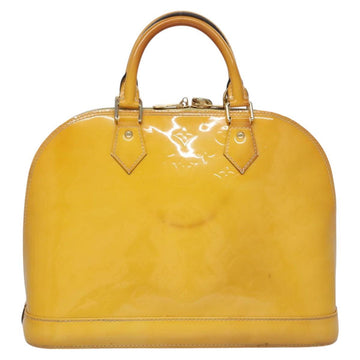 LOUIS VUITTON Monogram Vernis Alma PM Hand Bag Citrin M90101 LV Auth EC497 - 0
