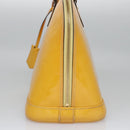 LOUIS VUITTON Monogram Vernis Alma PM Hand Bag Citrin M90101 LV Auth EC497-3