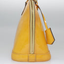 LOUIS VUITTON Monogram Vernis Alma PM Hand Bag Citrin M90101 LV Auth EC497-4