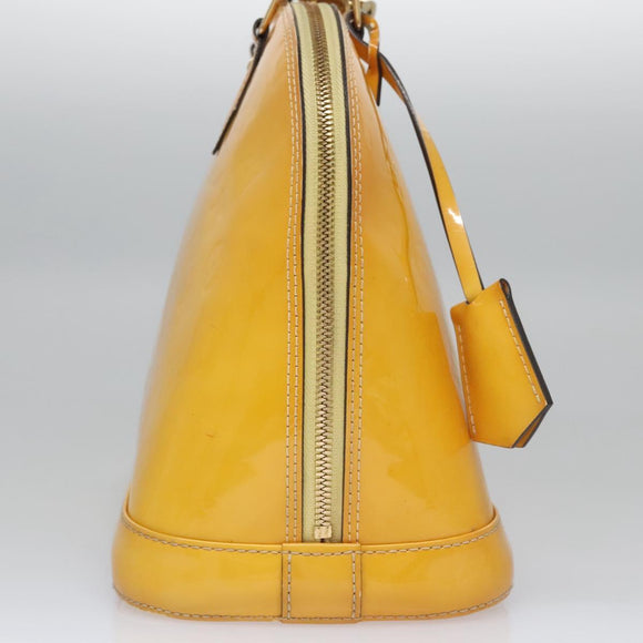 LOUIS VUITTON Monogram Vernis Alma PM Hand Bag Citrin M90101 LV Auth EC497