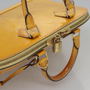 LOUIS VUITTON Monogram Vernis Alma PM Hand Bag Citrin M90101 LV Auth EC497-6