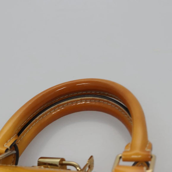 LOUIS VUITTON Monogram Vernis Alma PM Hand Bag Citrin M90101 LV Auth EC497
