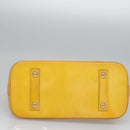 LOUIS VUITTON Monogram Vernis Alma PM Hand Bag Citrin M90101 LV Auth EC497-5