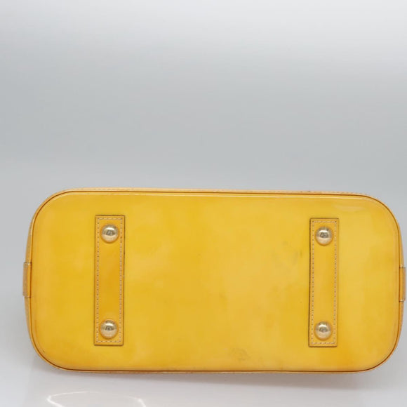 LOUIS VUITTON Monogram Vernis Alma PM Hand Bag Citrin M90101 LV Auth EC497