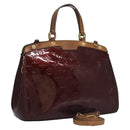 LOUIS VUITTON Vernis Blair MM Hand Bag 2way Rouge Favist M91690 LV Auth EC506-1