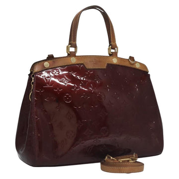 LOUIS VUITTON Vernis Blair MM Hand Bag 2way Rouge Favist M91690 LV Auth EC506