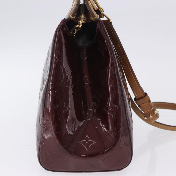LOUIS VUITTON Vernis Blair MM Handtasche 2-Wege Rouge Favist M91690 LV Auth EC506