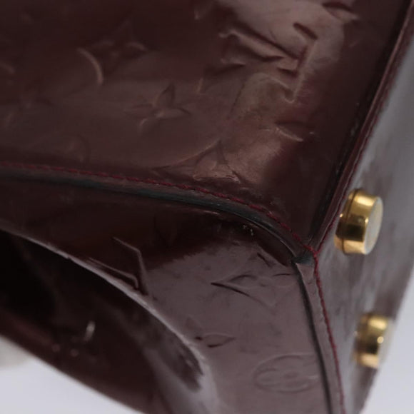 LOUIS VUITTON Vernis Blair MM Hand Bag 2way Rouge Favist M91690 LV Auth EC506
