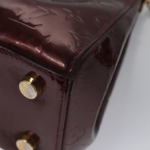 LOUIS VUITTON Vernis Blair MM Hand Bag 2way Rouge Favist M91690 LV Auth EC506