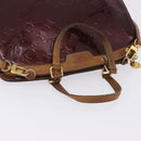 LOUIS VUITTON Vernis Blair MM Handtasche 2-Wege Rouge Favist M91690 LV Auth EC506-9