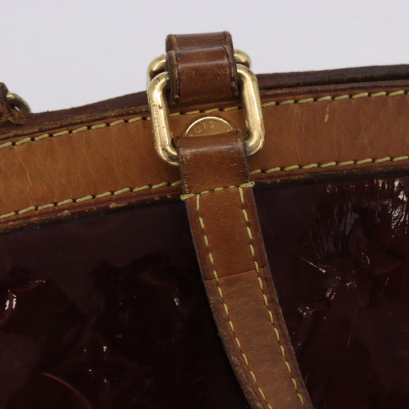 LOUIS VUITTON Vernis Blair MM Handtasche 2-Wege Rouge Favist M91690 LV Auth EC506