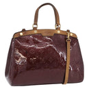 LOUIS VUITTON Vernis Blair MM Handtasche 2-Wege Rouge Favist M91690 LV Auth EC506-1