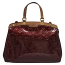 LOUIS VUITTON Vernis Blair MM Hand Bag 2way Rouge Favist M91690 LV Auth EC506-13