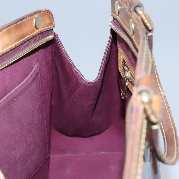 LOUIS VUITTON Vernis Blair MM Hand Bag 2way Rouge Favist M91690 LV Auth EC506