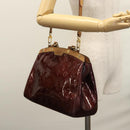 LOUIS VUITTON Vernis Blair MM Hand Bag 2way Rouge Favist M91690 LV Auth EC506-28