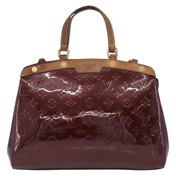 LOUIS VUITTON Vernis Blair MM Handtasche 2-Wege Rouge Favist M91690 LV Auth EC506