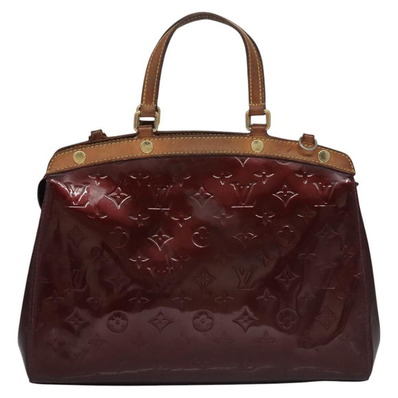 LOUIS VUITTON Vernis Blair MM Hand Bag 2way Rouge Favist M91690 LV Auth EC506
