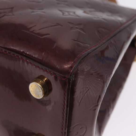 LOUIS VUITTON Vernis Blair MM Handtasche 2-Wege Rouge Favist M91690 LV Auth EC506