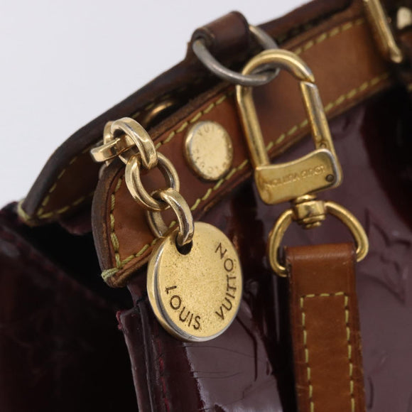 LOUIS VUITTON Vernis Blair MM Handtasche 2-Wege Rouge Favist M91690 LV Auth EC506