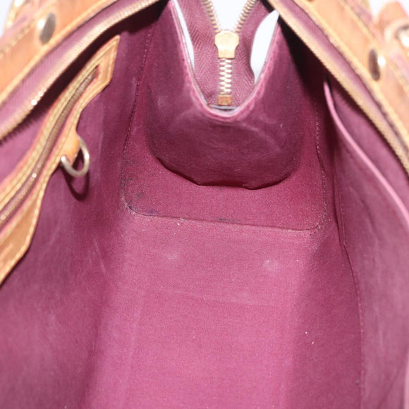 LOUIS VUITTON Vernis Blair MM Handtasche 2-Wege Rouge Favist M91690 LV Auth EC506